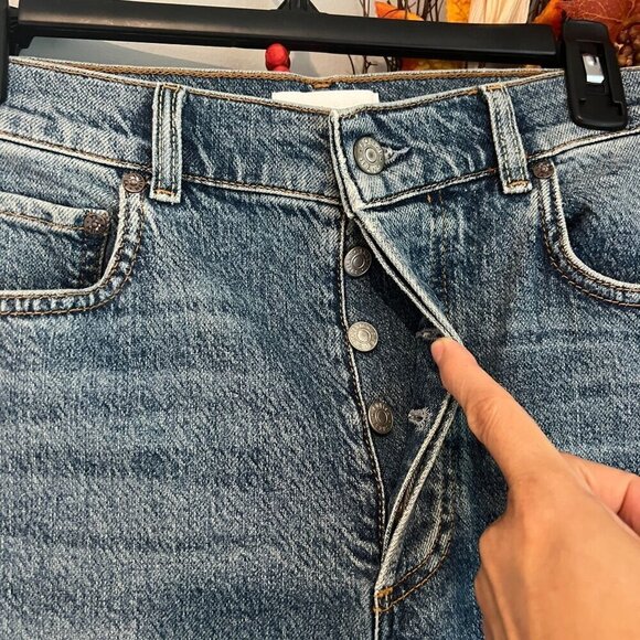 Boyish THE MIKEY High Waist Wide Leg Jeans Sz 26 in MIRROR - Picture 5 of 11